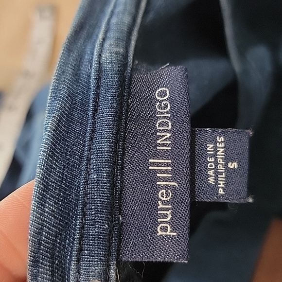 Pure Jill Indigo Size Dark Wash Blue T Shirt Dress with Pockets, Exc Used Cond - Picture 11 of 12